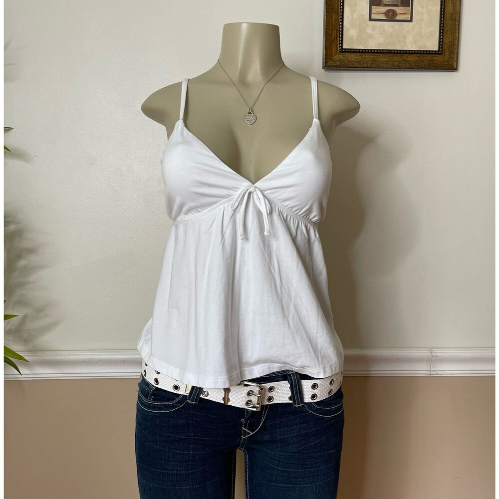 Urban Rebel Women’s White Babydoll Tank Top